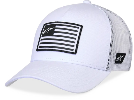 Flag Snapback Hat White/White - ALPINESTARS