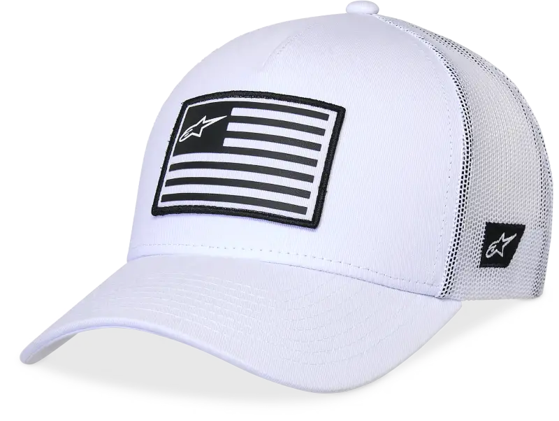 Flag Snapback Hat White/White - ALPINESTARS
