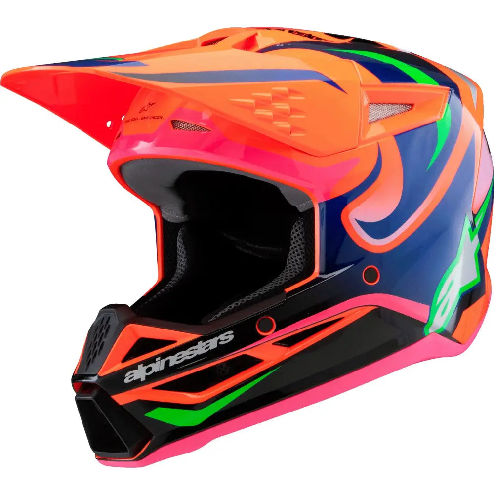 Alpinestars SM3 Youth Deegan Helmet 8301425-433-YS - Purple Youth Small Orng
