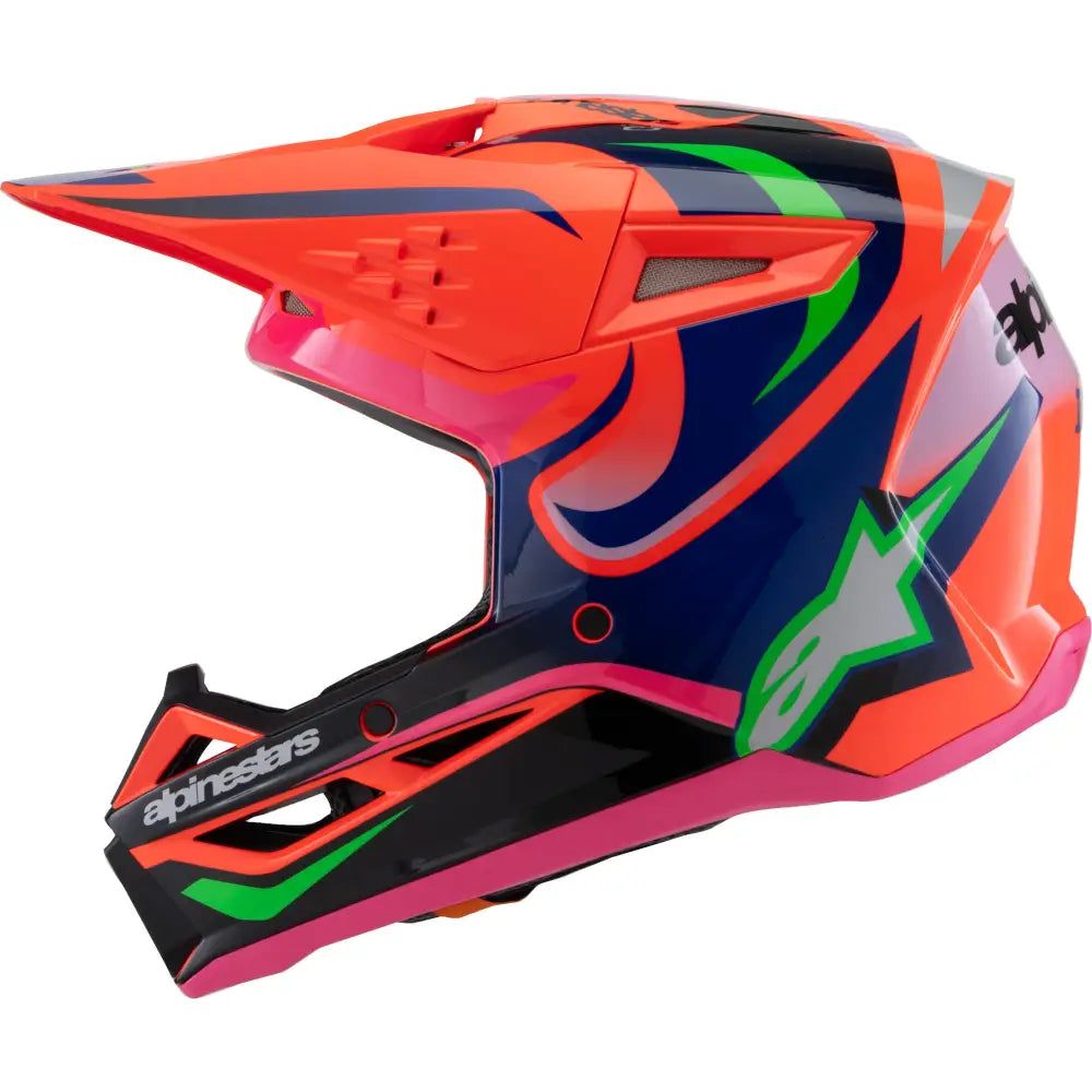 Alpinestars SM3 Youth Deegan Helmet 8301425-433-YS - Purple Youth Small Orng