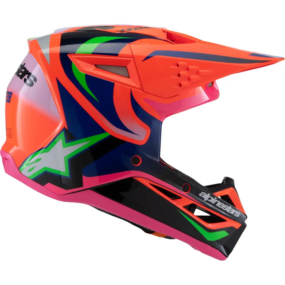 Alpinestars SM3 Youth Deegan Helmet 8301425-433-YS - Purple Youth Small Orng