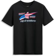 Nationals Ss Csf Tee Black/Usa Lg - ALPINESTARS