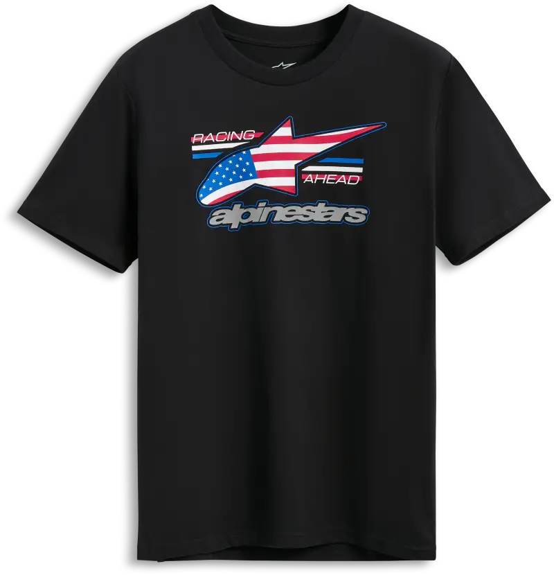 Nationals Ss Csf Tee Black/Usa Lg - ALPINESTARS