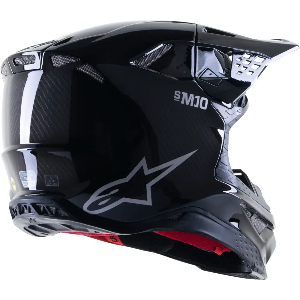 Alpinestars S-M10 Helmet 8300323-1188-XS - Black Small Supertech S-M10 Solid