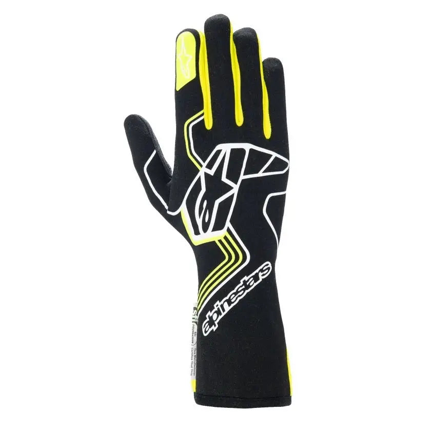 Alpinestars USA FIA Approved Driving Gloves 3552024-155-M - Fluorescent Yellow Medium Tech-1 Race V4