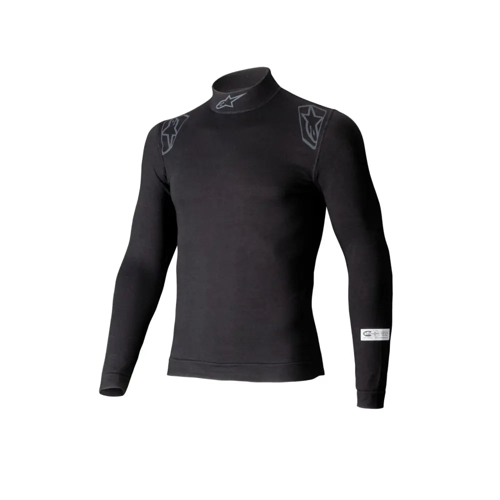 Alpinestars USA FIA Approved Fire Retardant Underwear Tops 4750325-10-M/L - Black Medium Top ZX Evo V3 LRG Long Slve