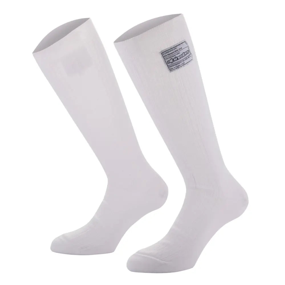 Alpinestars USA FIA Approved Socks 4704021-20-L - White Large Race V4