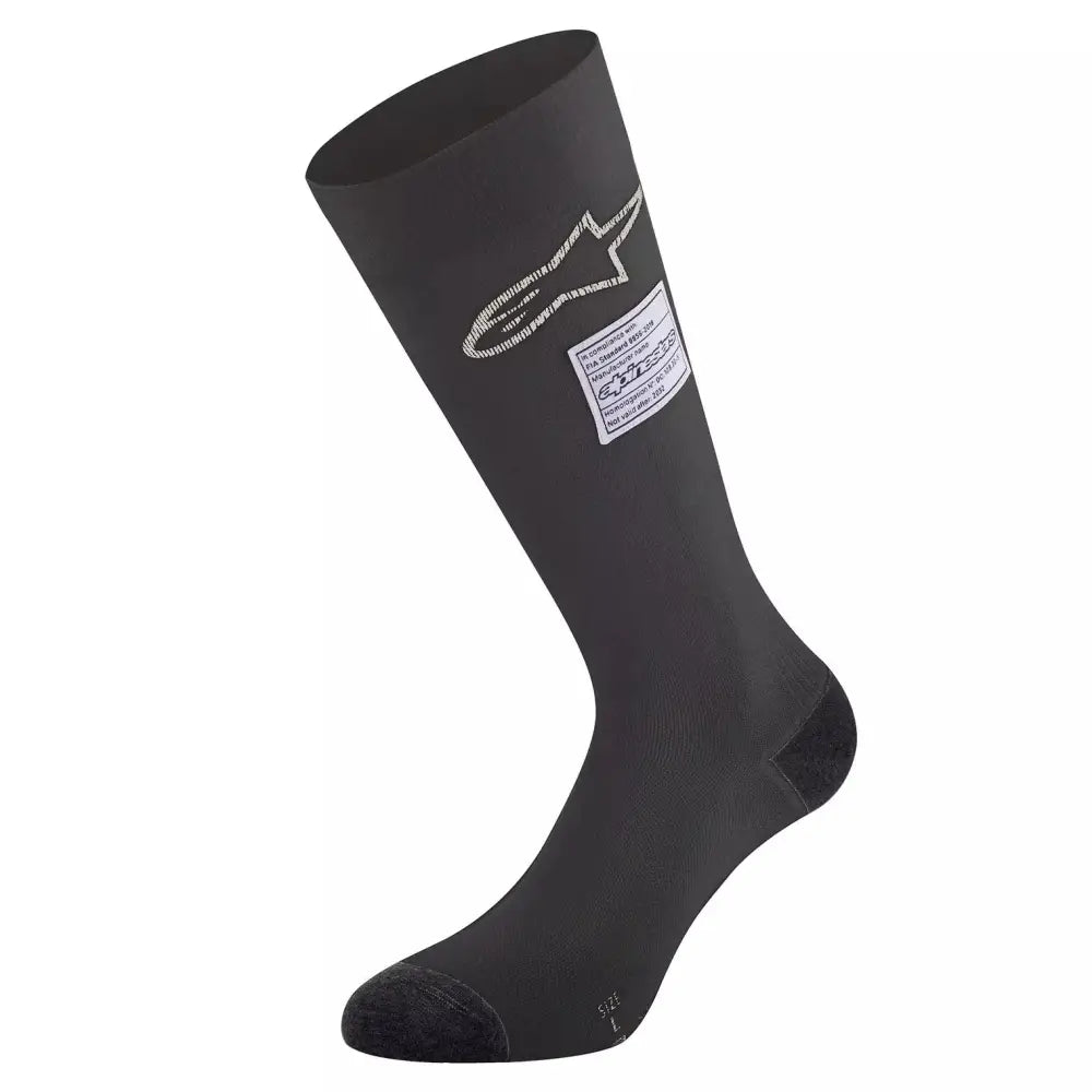 Alpinestars USA FIA Approved Socks 4704323-10-XL - Black Large ZX V4