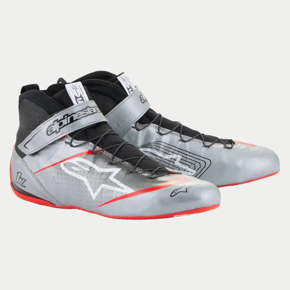 Alpinestars USA Leather Outer Driving Shoe 2715524-1258-10.5 - Silver Tech-1Z V3 Size 10.5