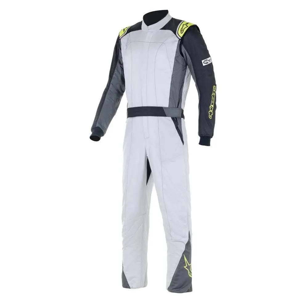 Alpinestars USA Size 54 Driving Suits 3352822-1950-54 - Silver Yellow Medium Suit Atom FLU