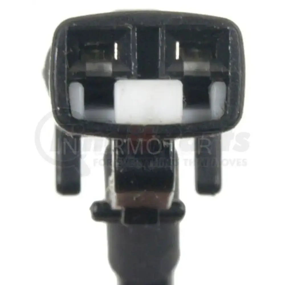 Black electrical connector with white latch.