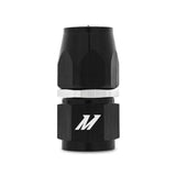 Black and silver aluminum -6AN straight hose fitting for efficient automotive use