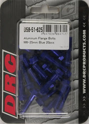 Aluminum Flange Bolts Blue M6x25mm 20/Pk - RV and Auto Parts
