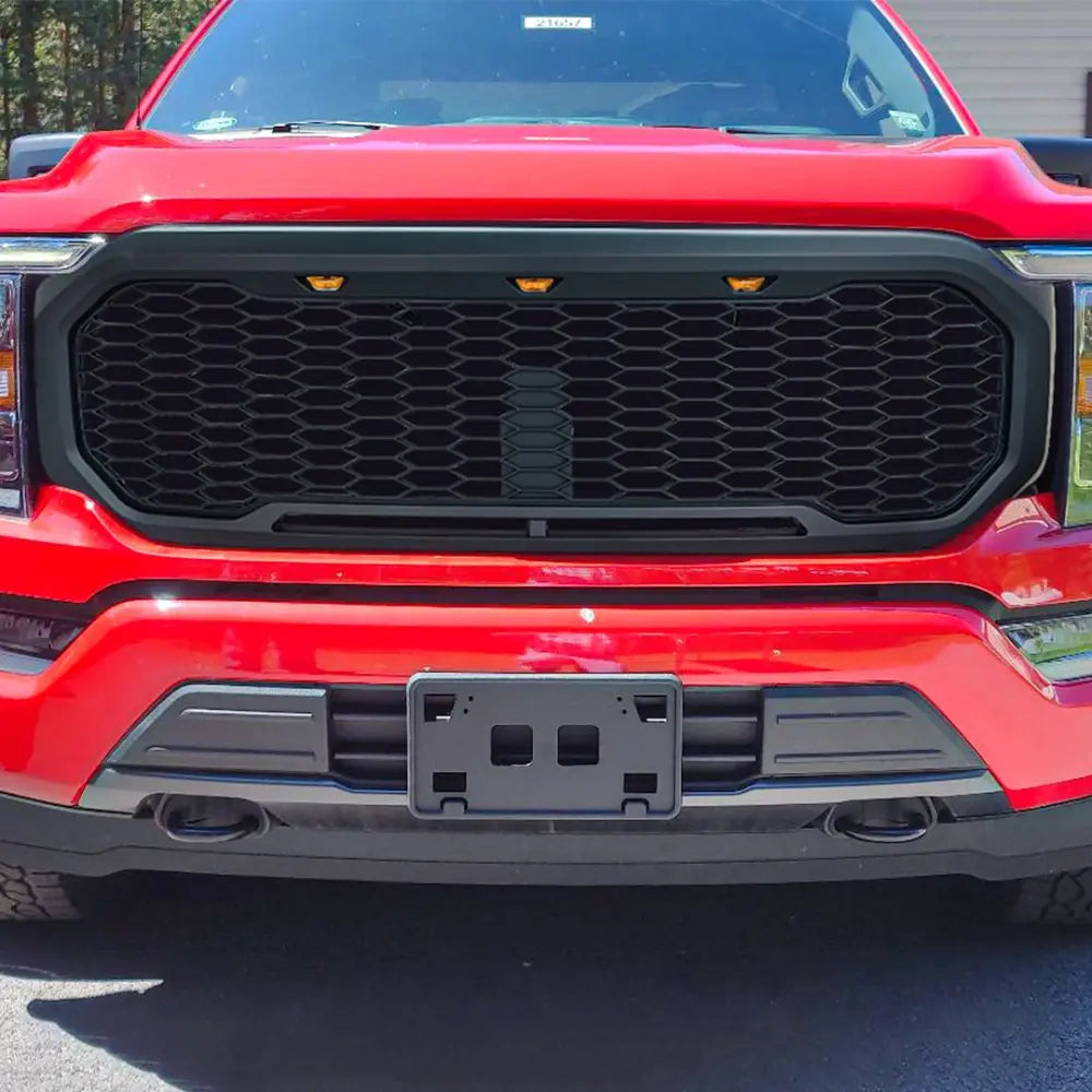 American MOD Mean Aggressive Styling Grille Amfmaa00122 - Mesh Amber Lights