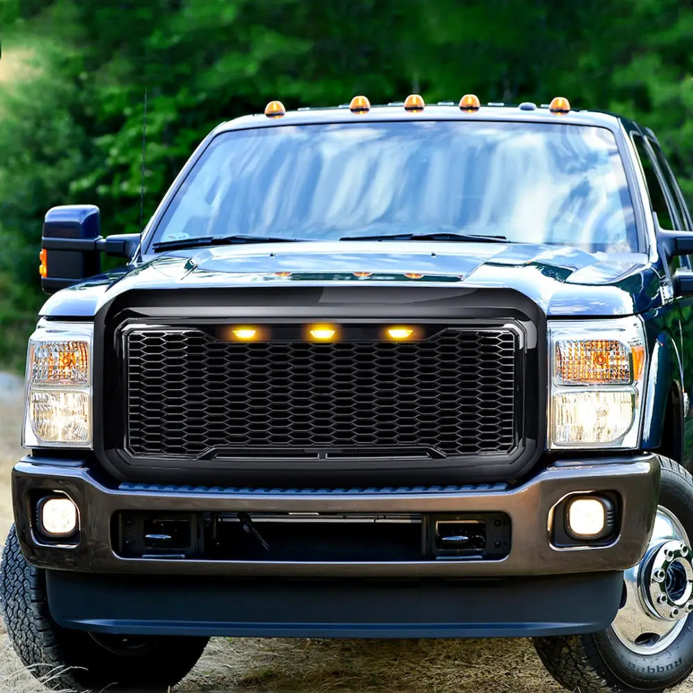 American MOD Mean Aggressive Styling Grille Amfmfa00125 - Raptor Style Mesh Amber