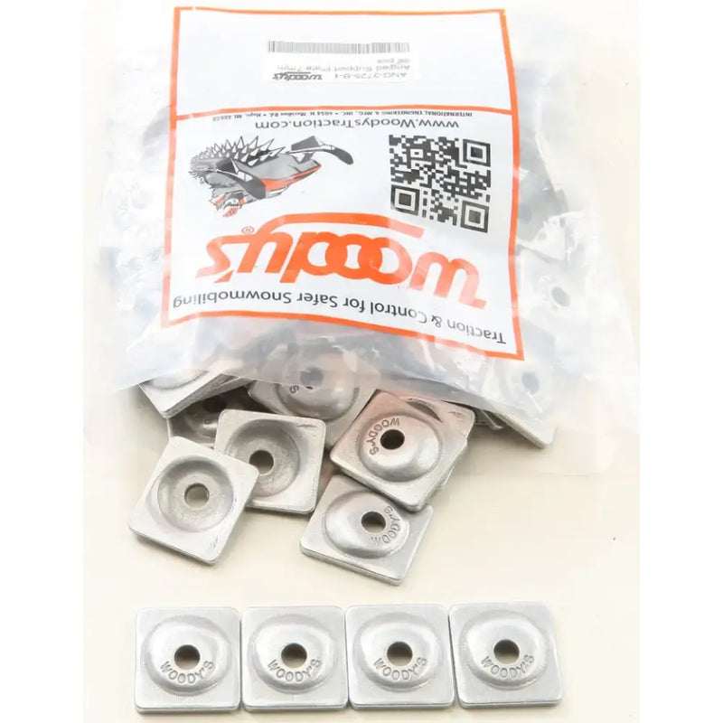 Clear plastic bag with square metal washers for ANG-3725-B Angled Digger Support Plate
