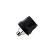 Black rubber and metal electrical connector for Answer 23 Aerlite Glove Midnight Blue White