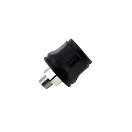 Black rubber and metal electrical connector for Answer 23 Aerlite Glove Midnight Blue White