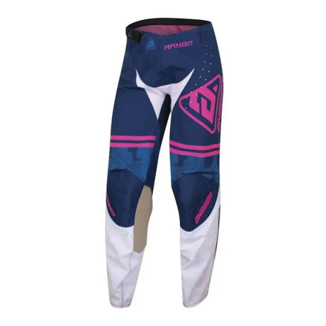 Answer 23 Arkon Trials Pant Blue/White/Magenta Womens - 12 Regular - 447412 - Misc Powersports