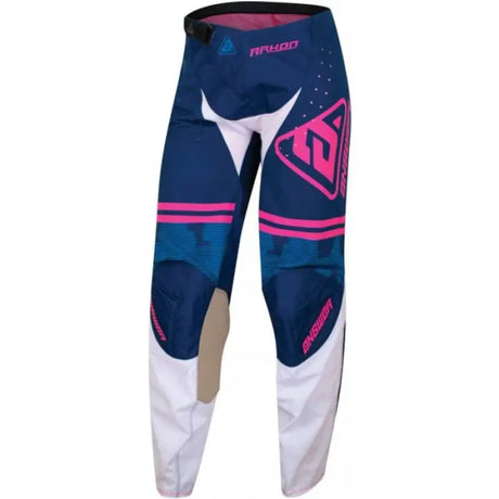 Answer 23 Arkon Trials Pant Blue/White/Magenta Womens - 2 Regular - 447407 - Misc Powersports