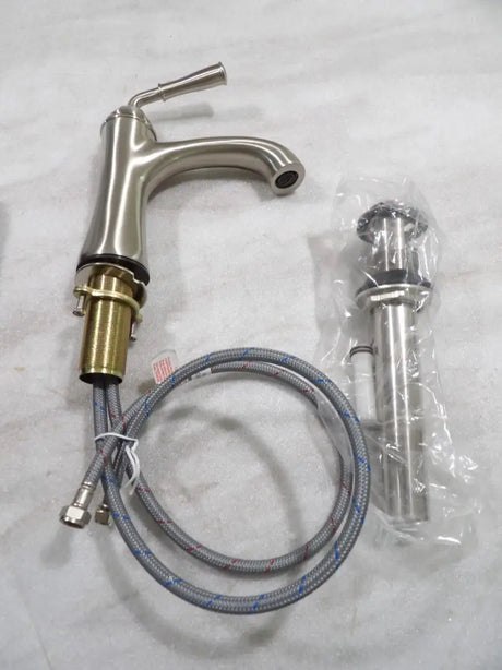 Brushed nickel bathroom faucet with drain assembly for Answer 23 Ascent Glove Navy White XS