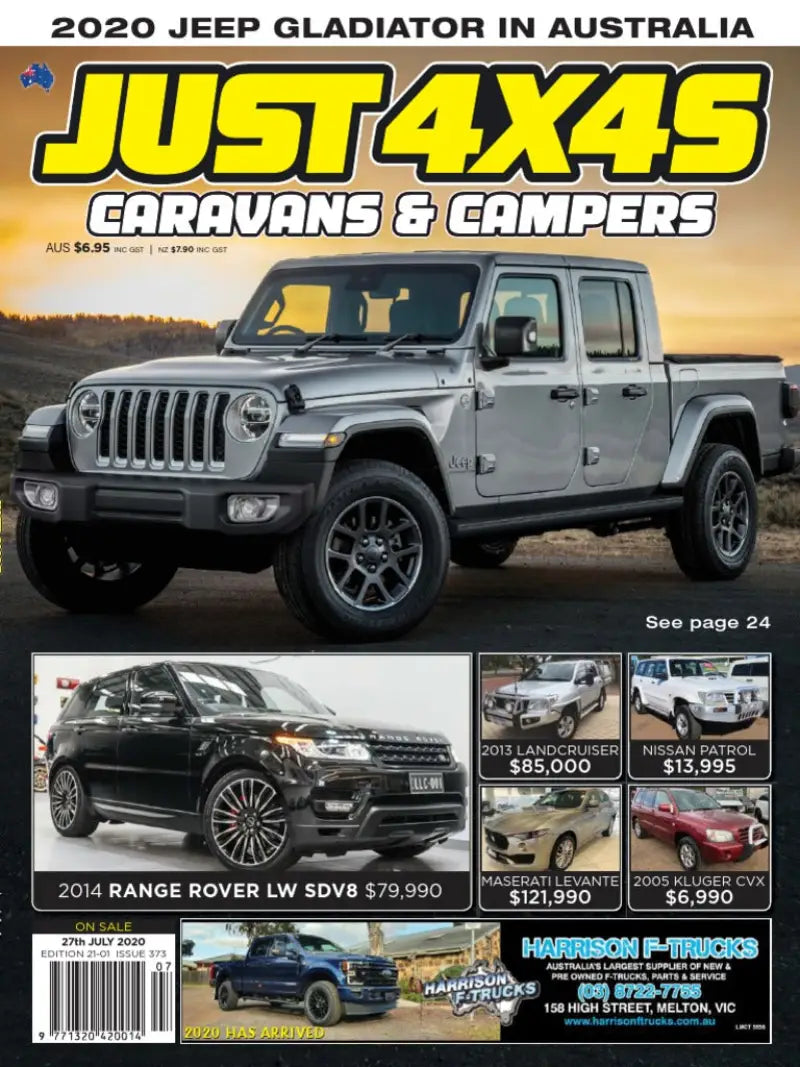 Ascent Glove Orange Black Youth Small on magazine cover with off-road vehicles
