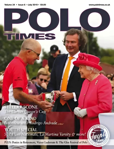 Polo magazine cover on Answer 23 Peak Glove Navy White Youth Medium for peak performance
