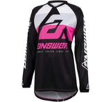 Answer 23 Syncron CC Jersey Black/White/Rhodamine Womens - Medium - 447333 - Misc Powersports