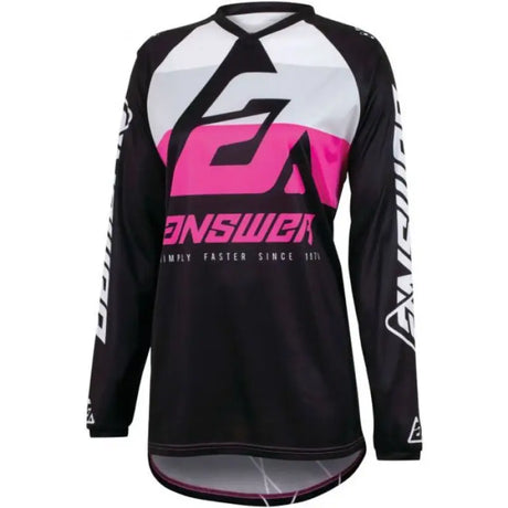 Answer 23 Syncron CC Jersey Black/White/Rhodamine Youth - XS - 447547 - Misc Powersports