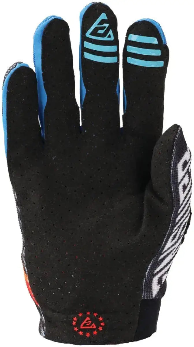 Black and blue Aerlite Drip Gloves from Answer 25 Aerlite Drip series for motocross racing