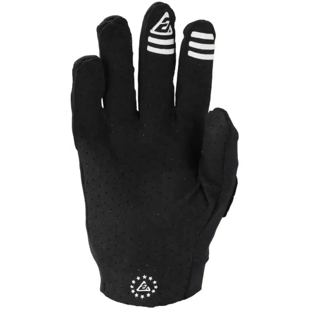 Black Aerlite gloves with white accents for comfortable biking gear