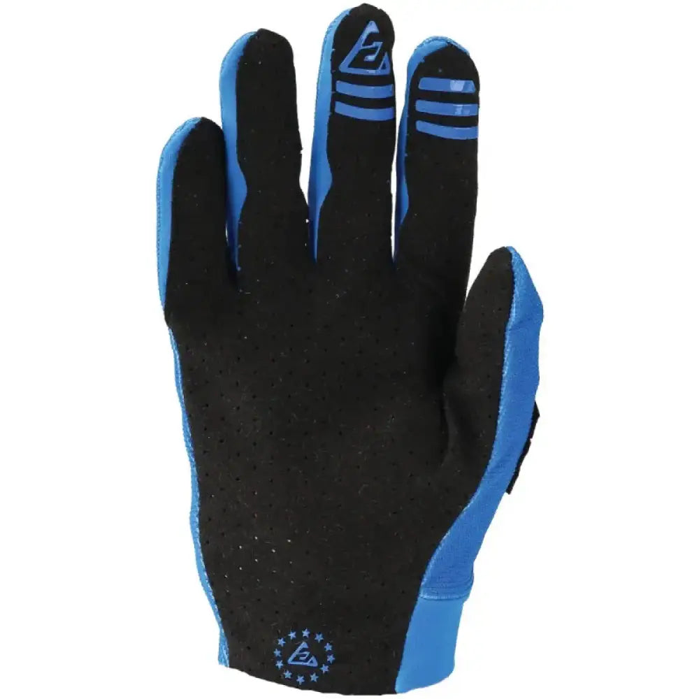 Answer 25 Aerlite Gloves Blue Black showing blue and black cycling gloves