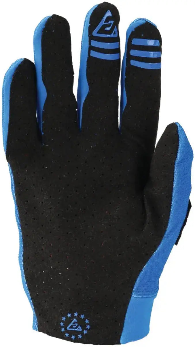 Answer 25 Aerlite Gloves Blue Black showing blue and black cycling gloves