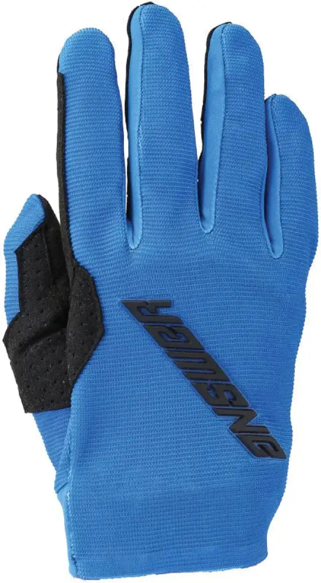 Answer 25 Aerlite Gloves Blue Black showing off lightweight aerlite gloves for cycling