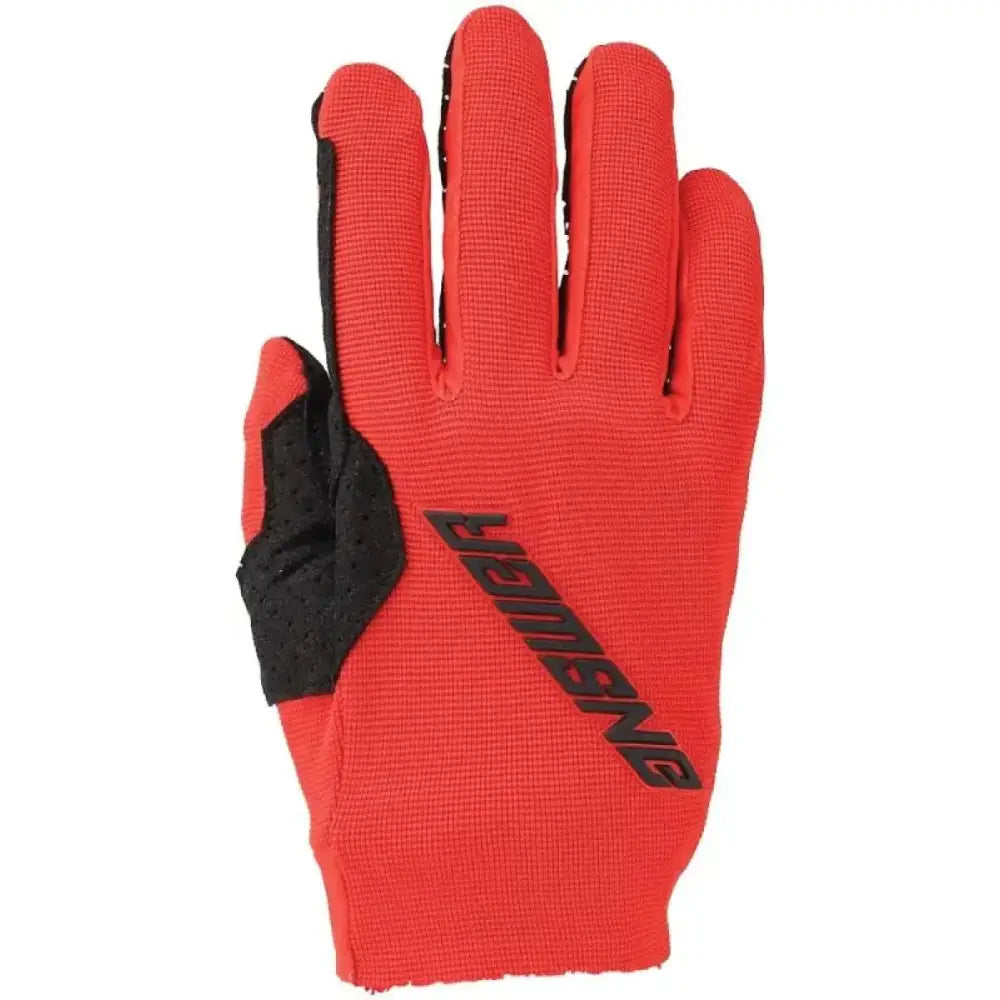 Answer 25 Aerlite Gloves Red Black Youth showing red and black aerlite gloves for cycling