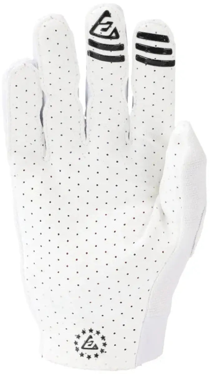 White perforated golf glove from Answer 25 Aerlite Gloves White/Black Youth for young riders