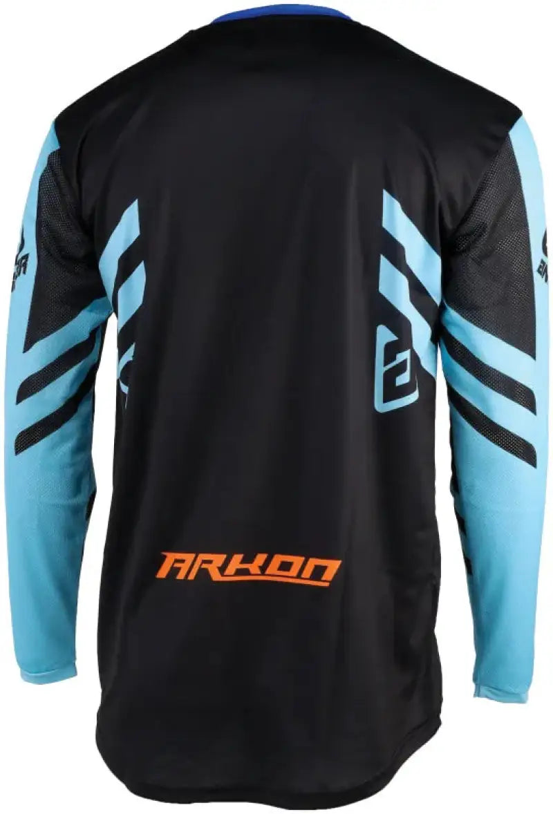 Black and blue Arkon Nitrus Jersey youth long-sleeved nitrus jersey for active wear