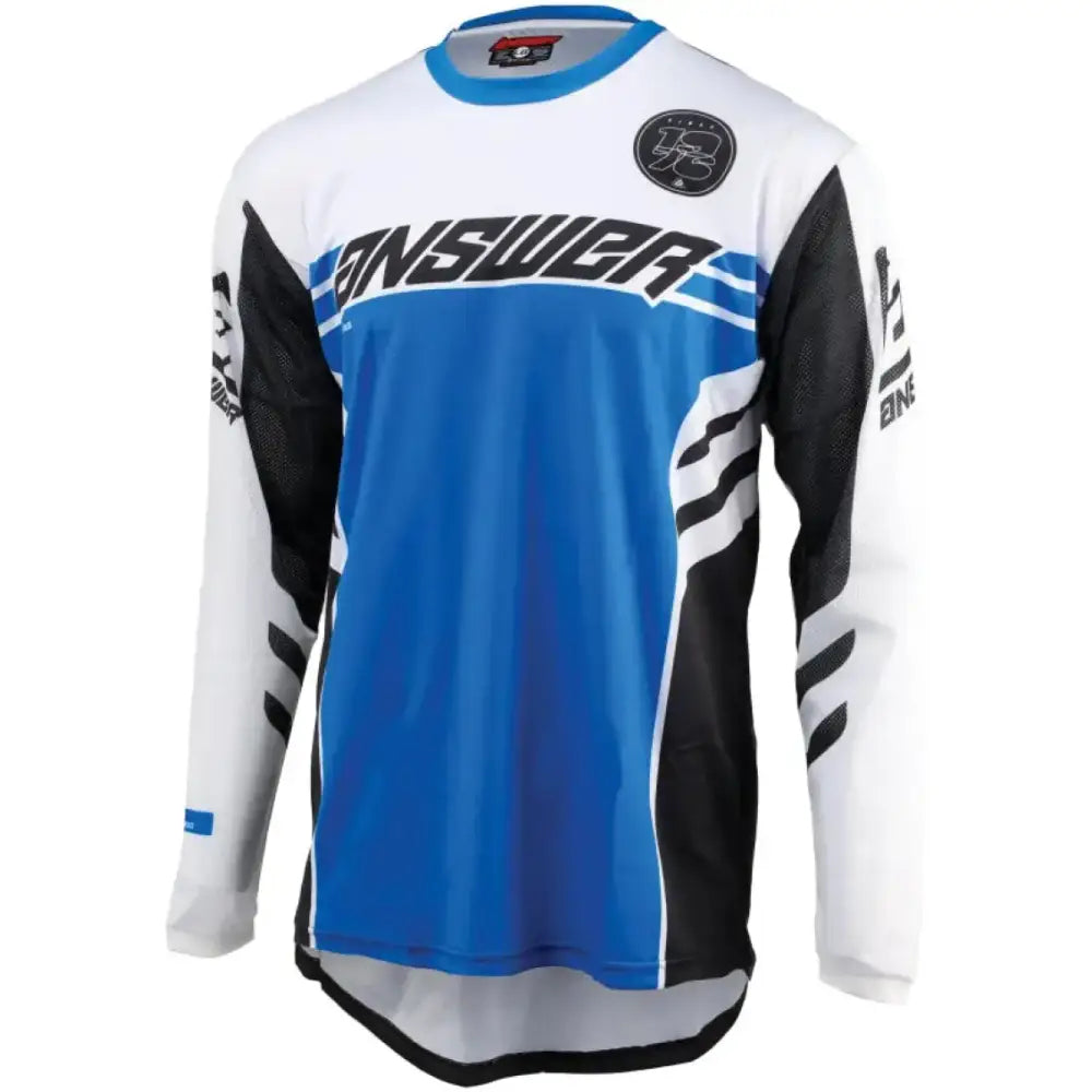 Blue and white long-sleeved Arkon Nitrus Jersey for motocross races