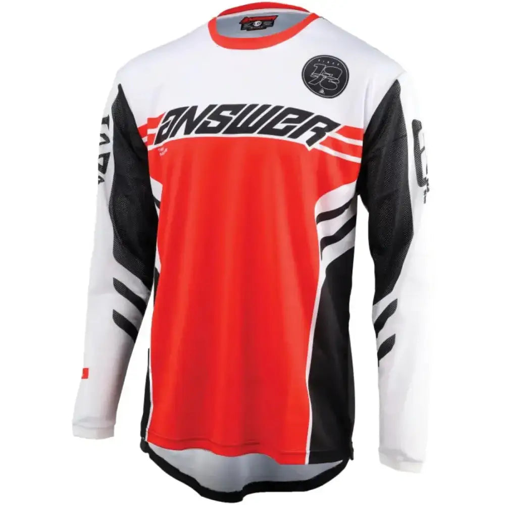 Red white and black long-sleeved Arkon Nitrus Jersey perfect for motocross riding
