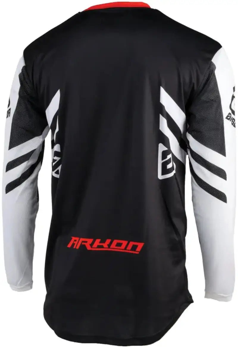 Black and white Long-sleeved Arkon Nitrus Jersey Youth Small for sports or casual wear