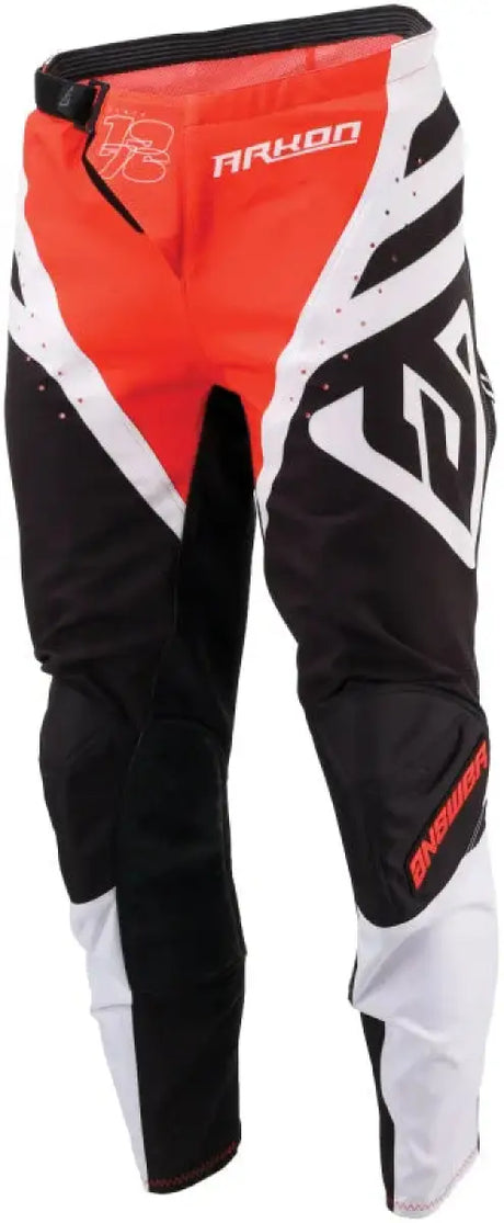 Answer 25 Arkon Nitrus Pants Red/Black/WhiteYouth Size - 20 - Safety