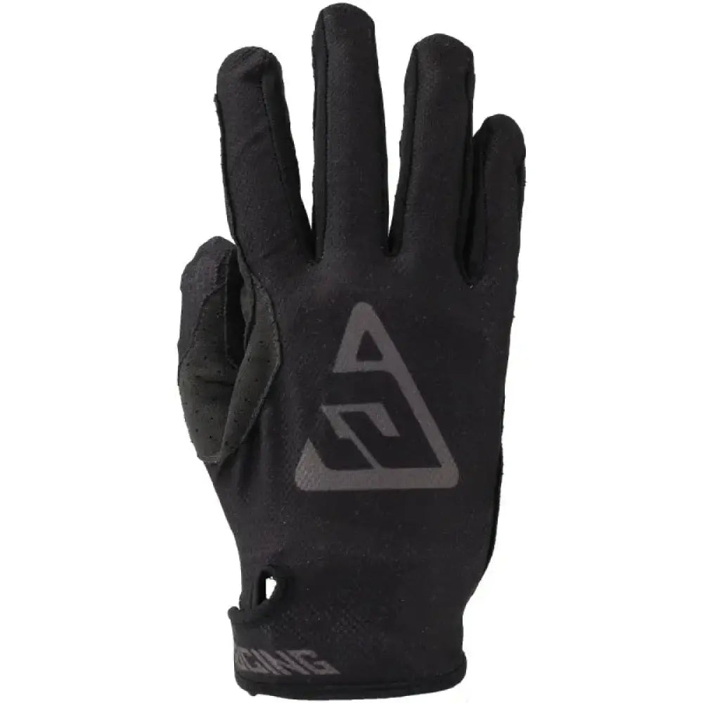 Black cycling glove from Answer 25 Ascent Gloves Black Grey Youth Large