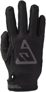 Black cycling glove from Answer 25 Ascent Gloves Black Grey Youth Large