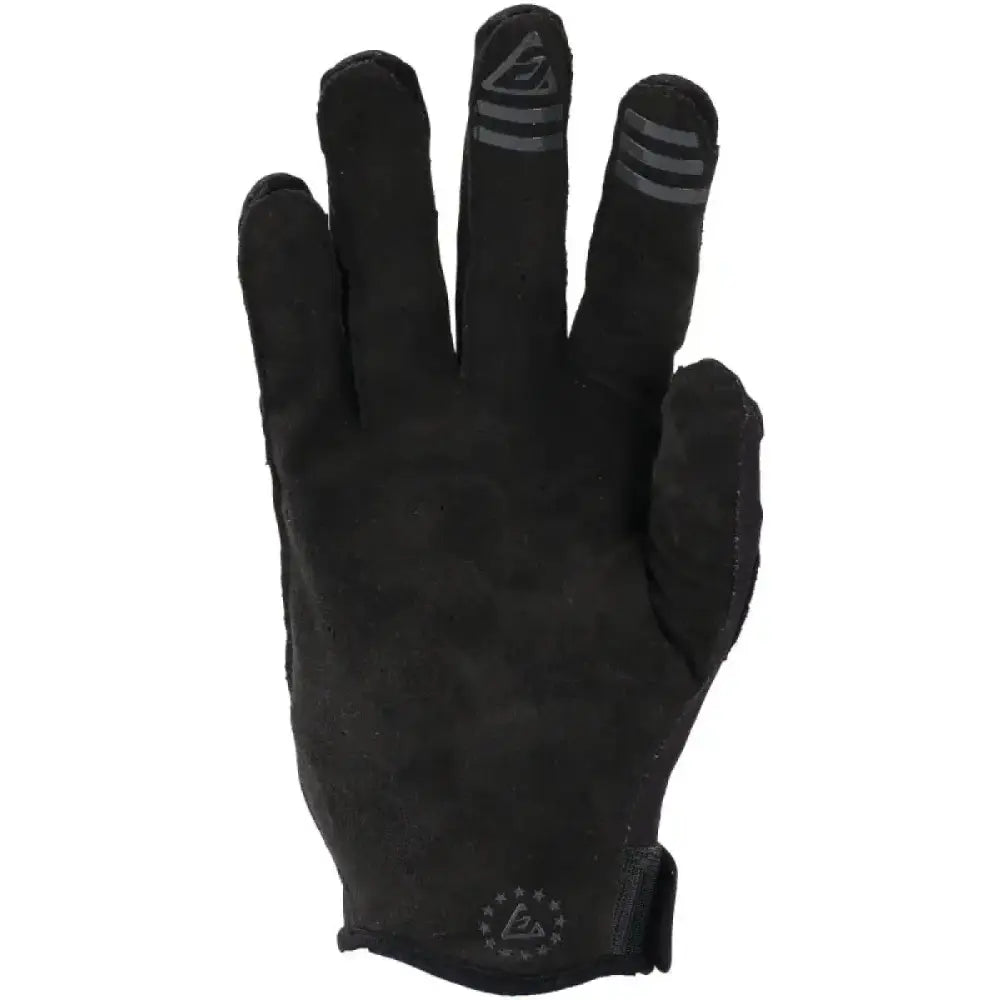 Black glove with finger designs from Answer 25 Ascent Gloves Black/Grey Youth XS