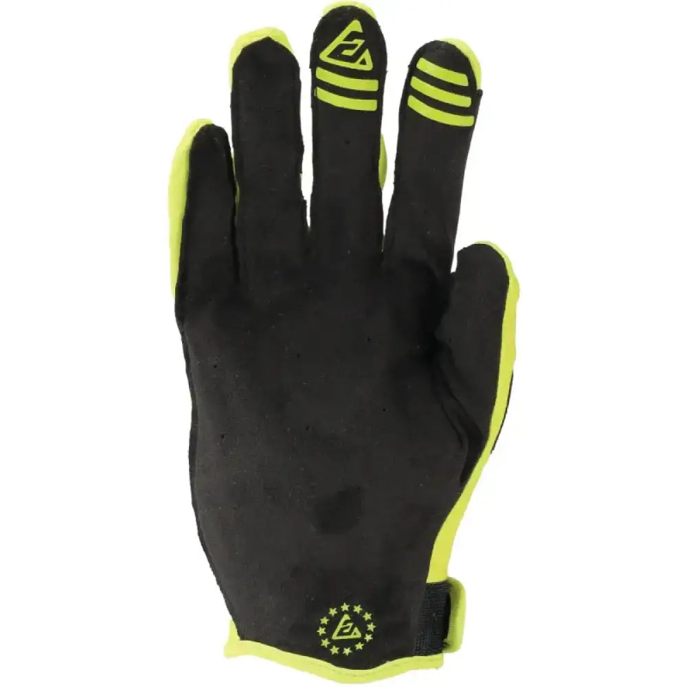 Black and yellow Ascent Gloves Hyper Acid Black for cycling, medium size