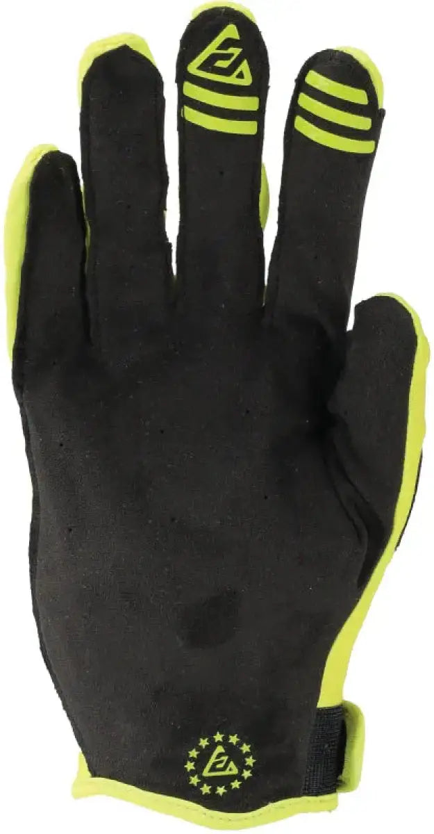 Black and yellow Hyper Acid Ascent Gloves for youth cycling, medium size