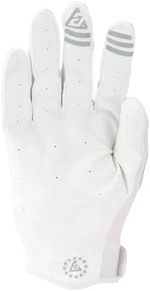 White batting glove from Answer 25 Ascent Gloves White/Grey in medium size