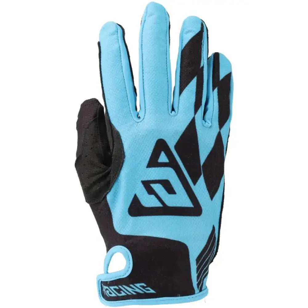 Blue and black racing glove from Answer 25 Ascent Prix Gloves series for youth