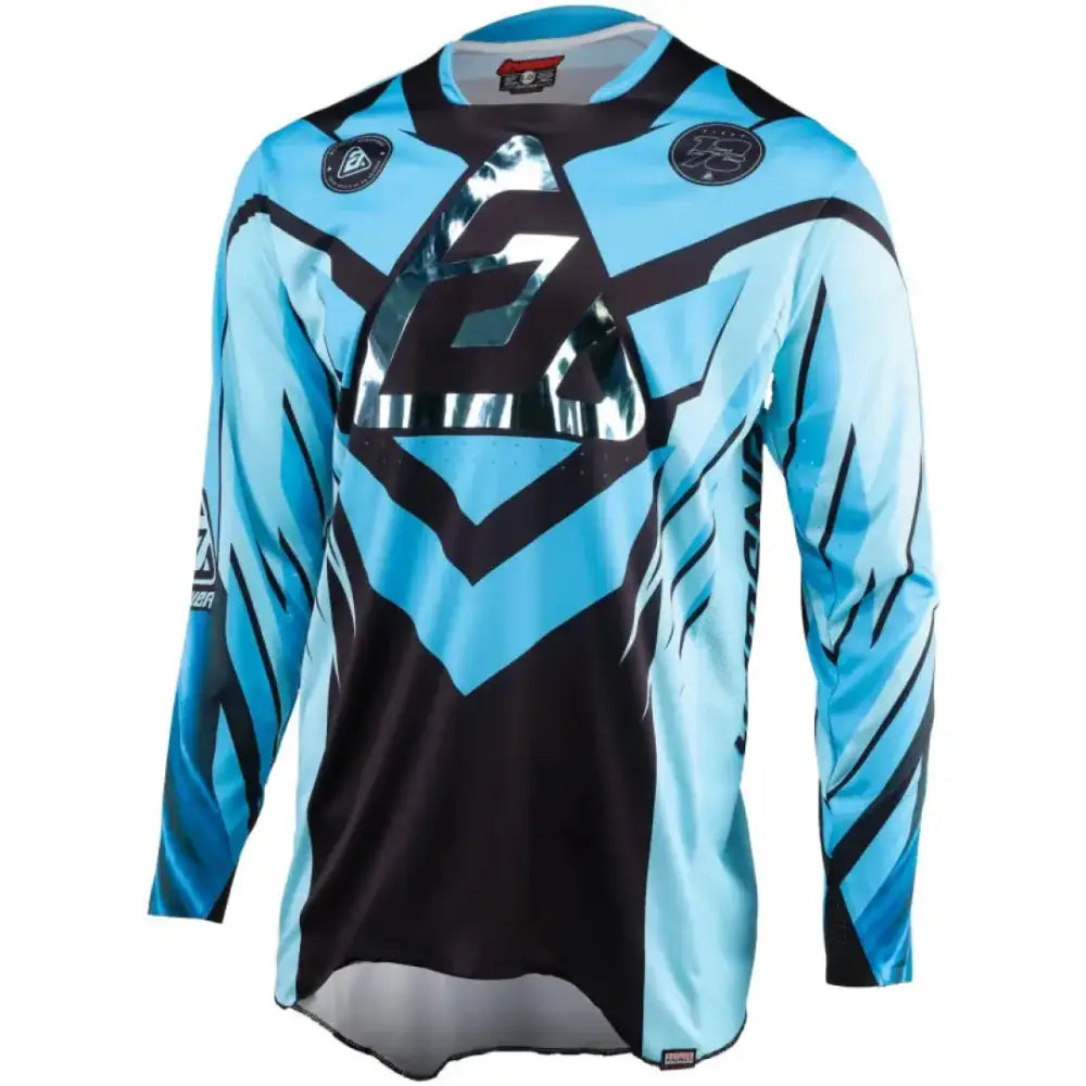 Blue and black long-sleeved elite xotic jersey for youth, Answer 25 Elite Xotic Jersey Sapphire/Black Small