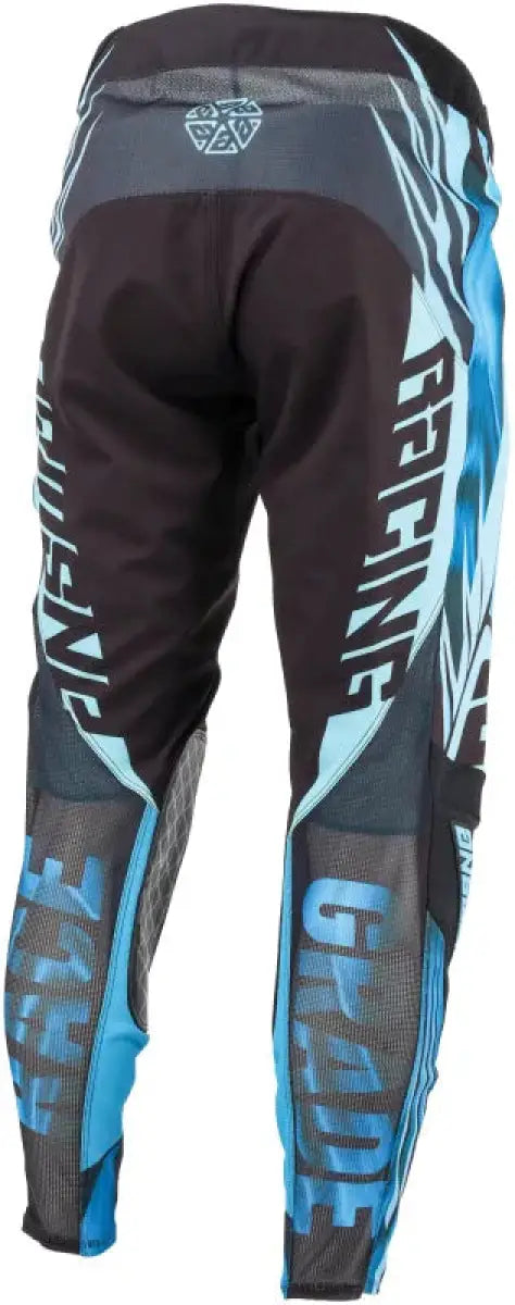 Black and blue Elite Xotic Pants with mesh panels for motocross riding